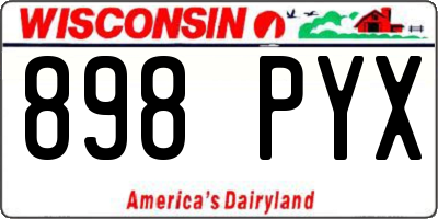 WI license plate 898PYX