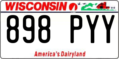 WI license plate 898PYY