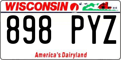 WI license plate 898PYZ