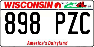 WI license plate 898PZC