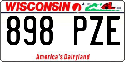 WI license plate 898PZE