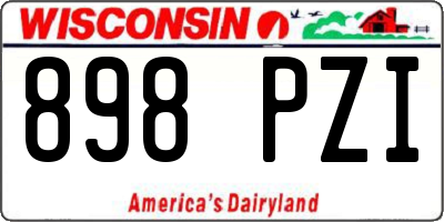 WI license plate 898PZI