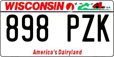 WI license plate 898PZK