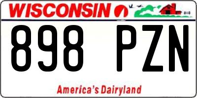 WI license plate 898PZN