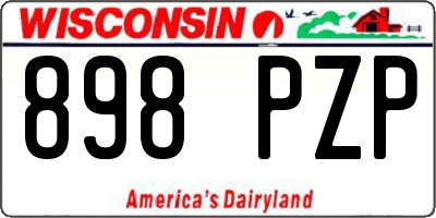 WI license plate 898PZP