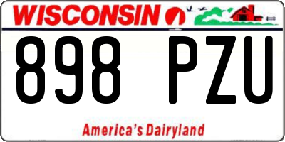 WI license plate 898PZU