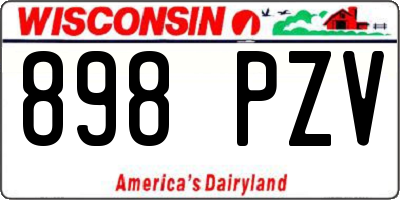 WI license plate 898PZV