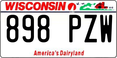 WI license plate 898PZW