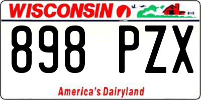 WI license plate 898PZX