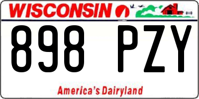 WI license plate 898PZY