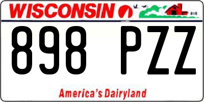 WI license plate 898PZZ