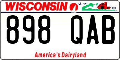WI license plate 898QAB