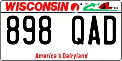 WI license plate 898QAD