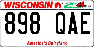 WI license plate 898QAE