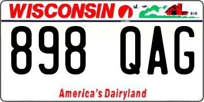 WI license plate 898QAG