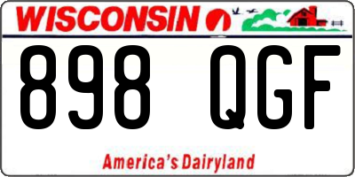 WI license plate 898QGF