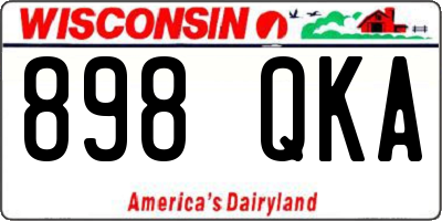 WI license plate 898QKA