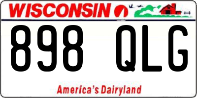 WI license plate 898QLG