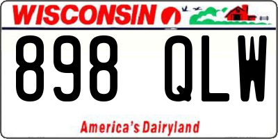 WI license plate 898QLW