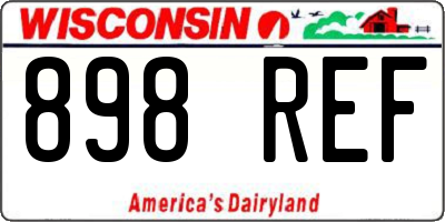 WI license plate 898REF