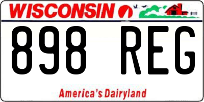 WI license plate 898REG