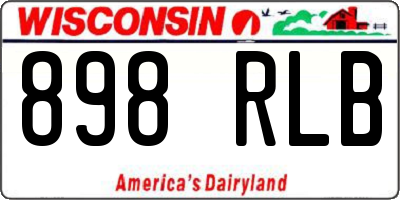WI license plate 898RLB