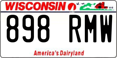 WI license plate 898RMW