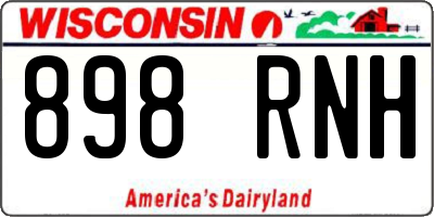 WI license plate 898RNH