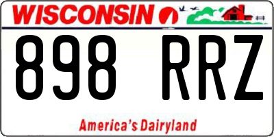 WI license plate 898RRZ