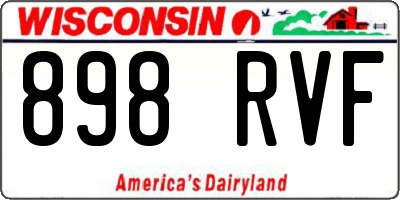 WI license plate 898RVF