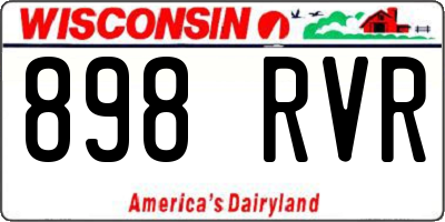 WI license plate 898RVR