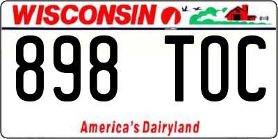 WI license plate 898TOC