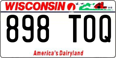 WI license plate 898TOQ