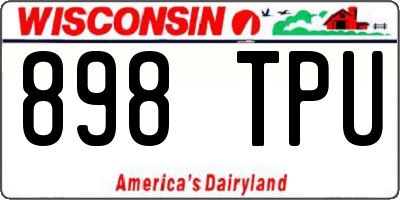 WI license plate 898TPU