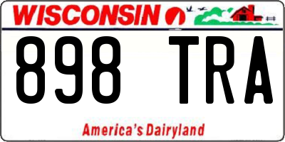 WI license plate 898TRA