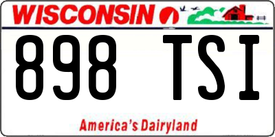 WI license plate 898TSI
