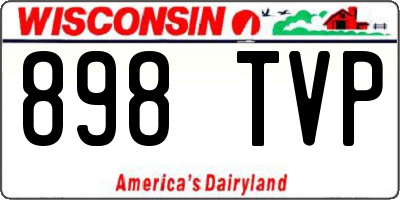 WI license plate 898TVP