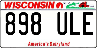 WI license plate 898ULE