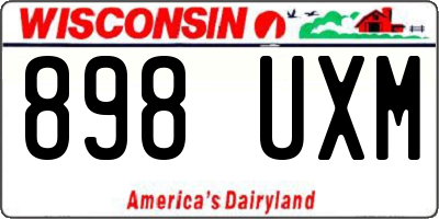 WI license plate 898UXM