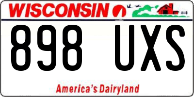 WI license plate 898UXS