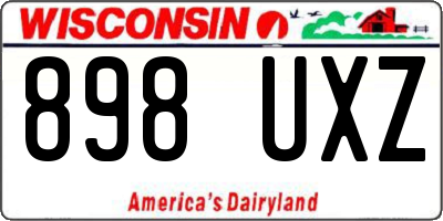 WI license plate 898UXZ