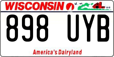 WI license plate 898UYB