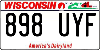 WI license plate 898UYF