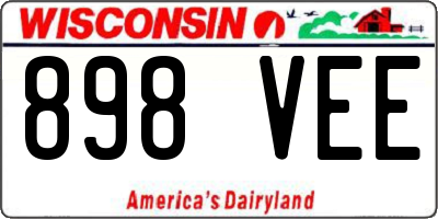 WI license plate 898VEE