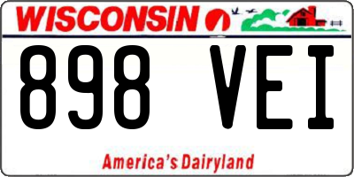 WI license plate 898VEI