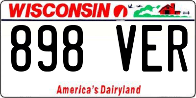 WI license plate 898VER