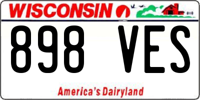 WI license plate 898VES