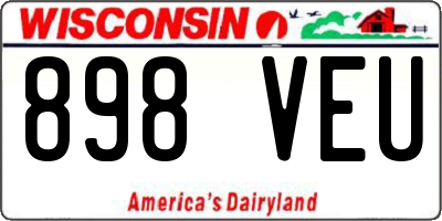 WI license plate 898VEU