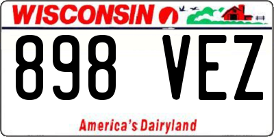 WI license plate 898VEZ