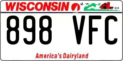 WI license plate 898VFC
